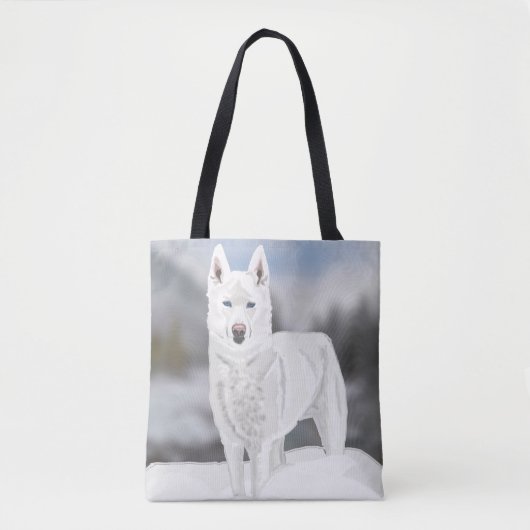 Siberian Husky Kerstmis Tote Bag (Voorkant)