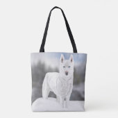 Siberian Husky Kerstmis Tote Bag (Achterkant)