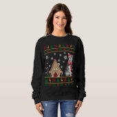 Siberian Husky Kerstmis Ugly Sweater Santa Hat Re (Voorkant volledig)