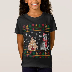 Siberian Husky Kerstmis Ugly Sweater Santa Hat Re T-shirt