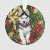 Siberian Husky kerstsieraad Ornament (voorkant)