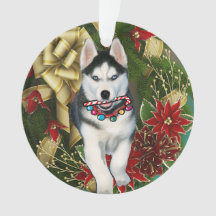 Siberian Husky kerstsieraad