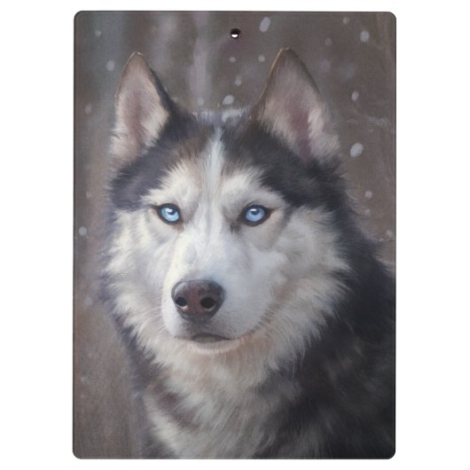 Siberian Husky Klembord (Achterkant)