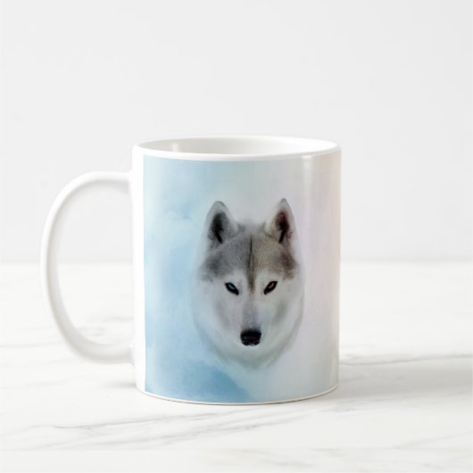 Siberian Husky Koffiemok (Links)