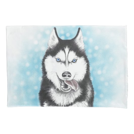 Siberian Husky Kussensloop (Voorkant)