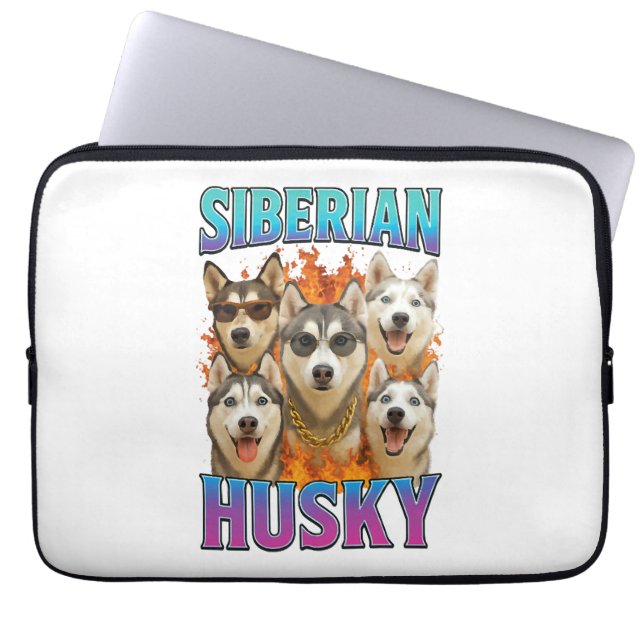 Siberian Husky Laptop Sleeve (Voorkant)