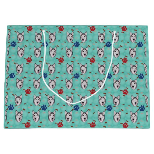 Siberian Husky Large Cadeautasje (Voorkant)