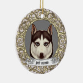 Siberian Husky Liefdevolle Herinnering ornament (Rechts)