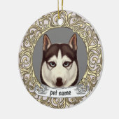Siberian Husky Liefdevolle Herinnering ornament (Links)