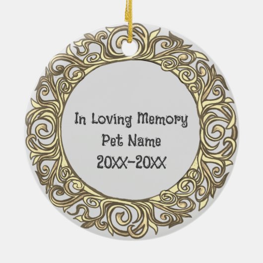 Siberian Husky Liefdevolle Herinnering ornament (Achterkant)
