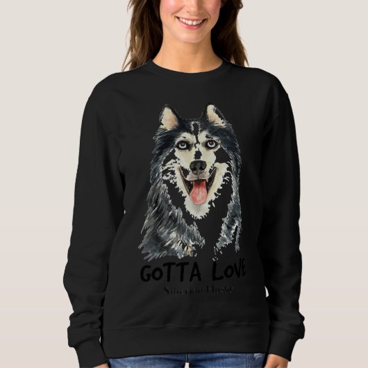 Siberian Husky Love Trui (Voorkant)