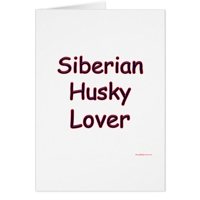 Siberian Husky Lover (Voorkant)