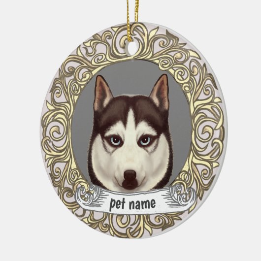 Siberian Husky Loving Memory ornament (Links)