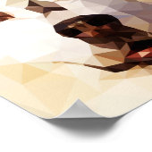 Siberian Husky Low Poly Art Poster (Hoek)