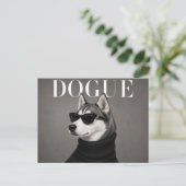 Siberian Husky Luxe Editoriaal Briefkaart (Staand voorkant)