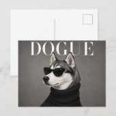 Siberian Husky Luxe Editoriaal Briefkaart (Voorkant / Achterkant)