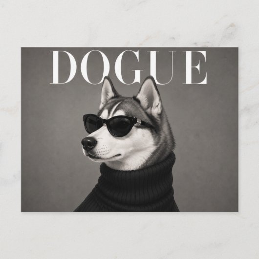 Siberian Husky Luxe Editoriaal Briefkaart (Voorkant)