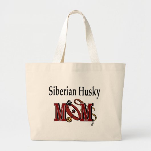 Siberian Husky Ma Gifts Grote Tote Bag (Voorkant)