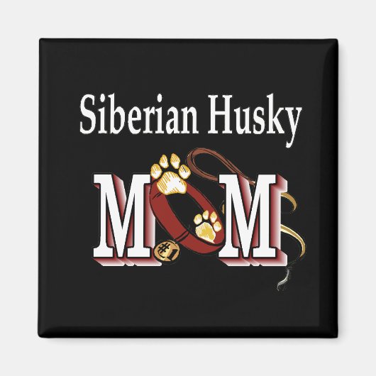 Siberian Husky Ma Gifts Magneet (Voorkant)