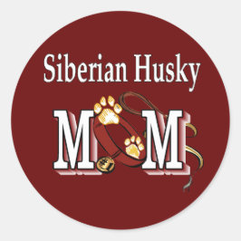 Siberian Husky Ma Gifts Ronde Sticker