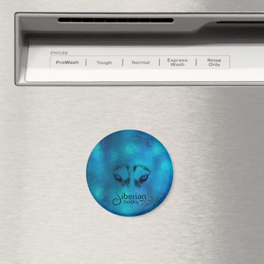 Siberian Husky Magneet (Insitu (Vaatwasser))