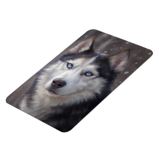 Siberian Husky Magneet (Linkerzijde)
