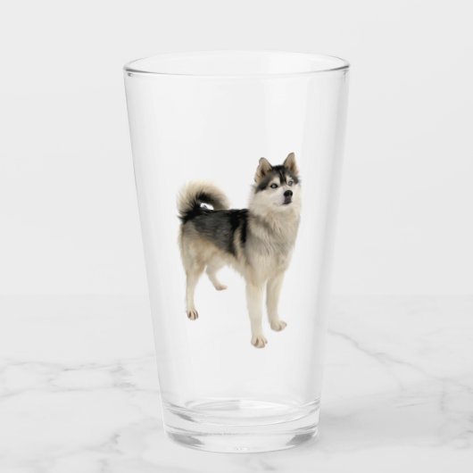Siberian Husky Malamute Pet Dog Animal Glass Glas (Voorkant)