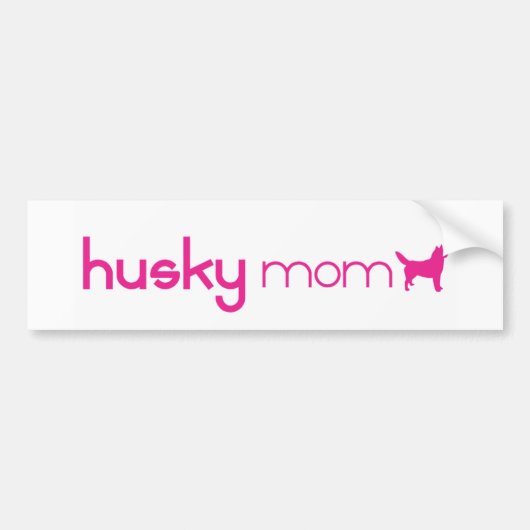 Siberian Husky mama Bumpersticker (Voorkant)