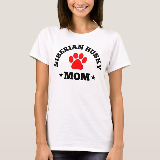 Siberian Husky mama T-shirt (Voorkant)