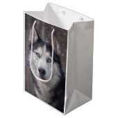 Siberian Husky Medium Cadeauzakje (Voorkant Gekanteld)