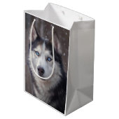 Siberian Husky Medium Cadeauzakje (Achterkant Gekanteld)