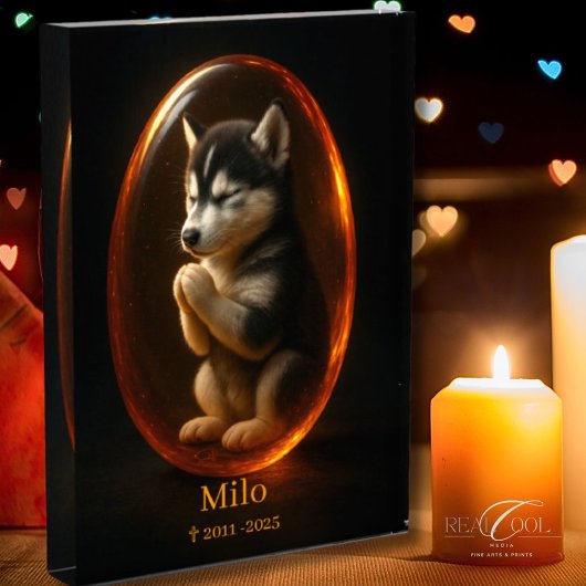 Siberian Husky Memorial Photo Block Fotoblokken