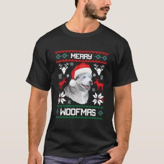 Siberian Husky Merry Woofmas For T-shirt