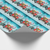 Siberian Husky met kerstcadeaus Cadeaupapier (Hoek)