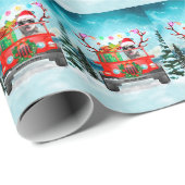 Siberian Husky met kerstcadeaus Cadeaupapier (Rol Hoek)