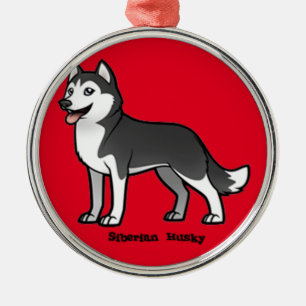 Siberian Husky Metalen Ornament