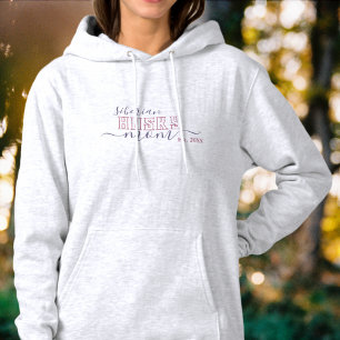 Siberian Husky Moeder Varsity Script Opgericht Hoodie
