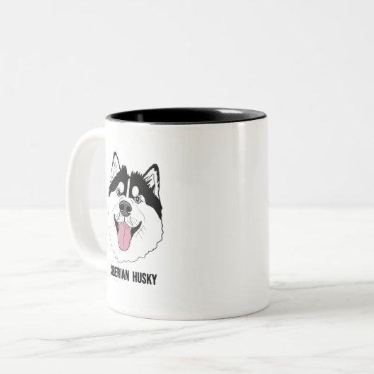 SIBERIAN HUSKY mokken (Voorkant links)