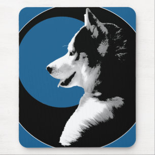 Siberian Husky Mousepad Gifts Malamute Sled Dogs Muismat