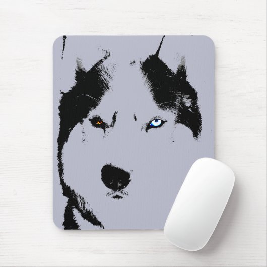 Siberian Husky Mousepad Gifts Malamute Sled Dogs Muismat (Met muis)