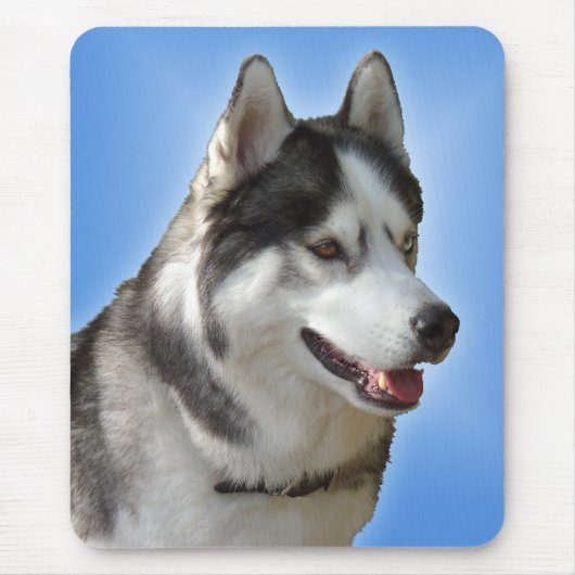 Siberian Husky Mousepad Gifts Malamute Sled Dogs Muismat (Voorkant)