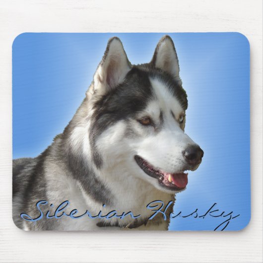 Siberian Husky Mousepad Gifts Malamute Sled Dogs Muismat (Voorkant)