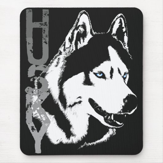 Siberian Husky Mousepad Gifts Malamute Wolf Dogs Muismat (Voorkant)