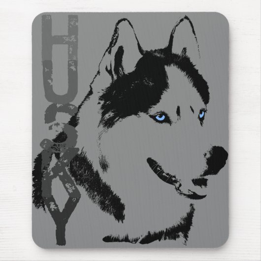 Siberian Husky Mousepad Gifts Malamute Wolf Dogs Muismat (Voorkant)