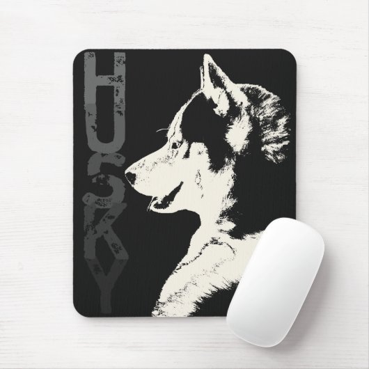 Siberian Husky Mousepad Gifts Malamute Wolf Dogs Muismat (Met muis)