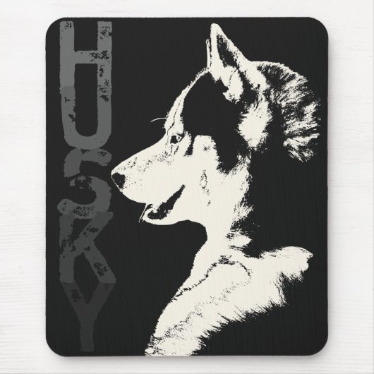 Siberian Husky Mousepad Gifts Malamute Wolf Dogs Muismat (Voorkant)