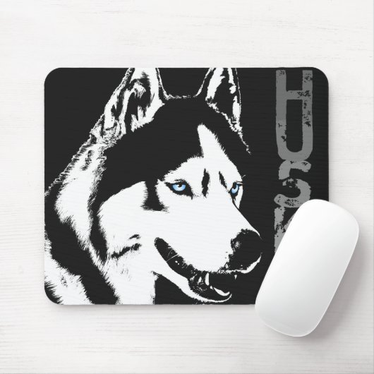 Siberian Husky Mousepad Gifts Malamute Wolf Dogs Muismat (Met muis)