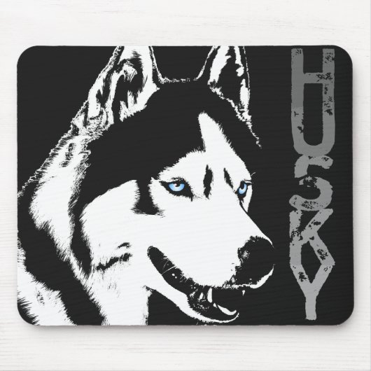 Siberian Husky Mousepad Gifts Malamute Wolf Dogs Muismat (Voorkant)