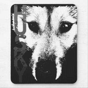 Siberian Husky Mousepad Gifts Malamute Wolf Dogs Muismat