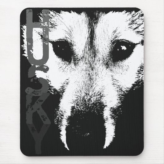 Siberian Husky Mousepad Gifts Malamute Wolf Dogs Muismat (Voorkant)